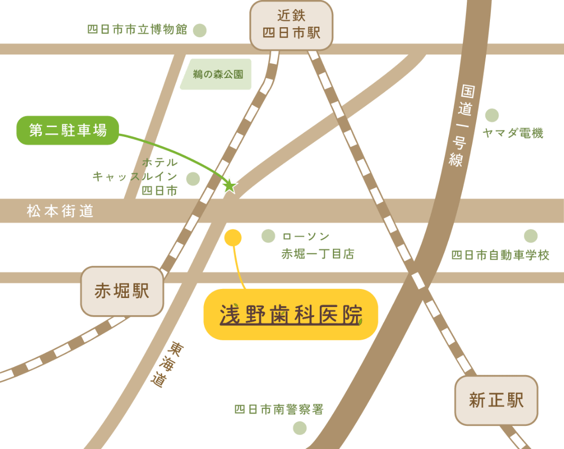 第二駐車場の地図